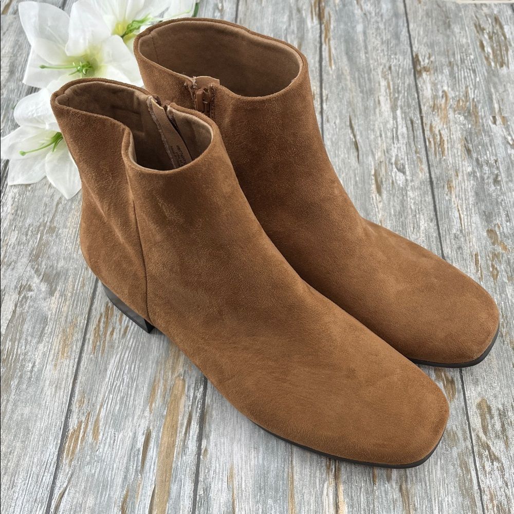 Women's Faux Suede Ankle Boots Shoes Size 10 - Picture 3 of 7